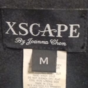 FINAL PRICE NWOT XSCAPE black/white silver 2-pc pattern designed jacket set